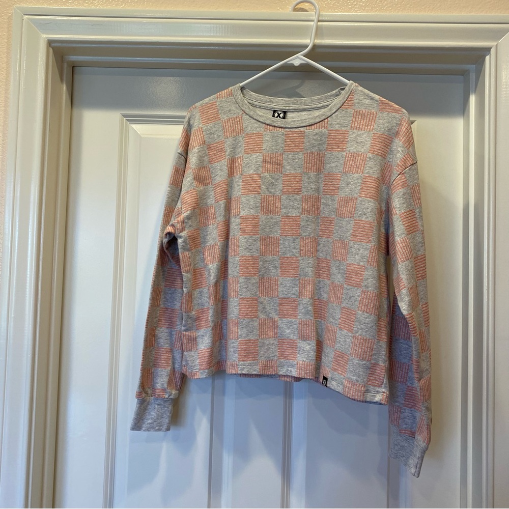Checkered Crewneck Sweater
